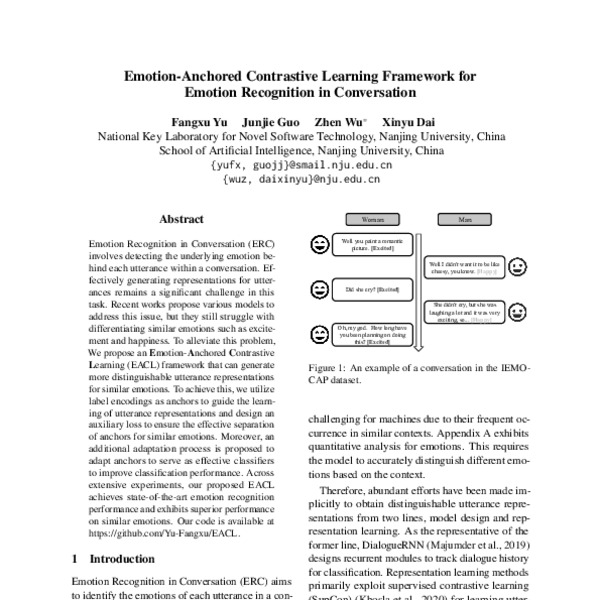 EmotionAnchored Contrastive Learning Framework for Emotion Recognition