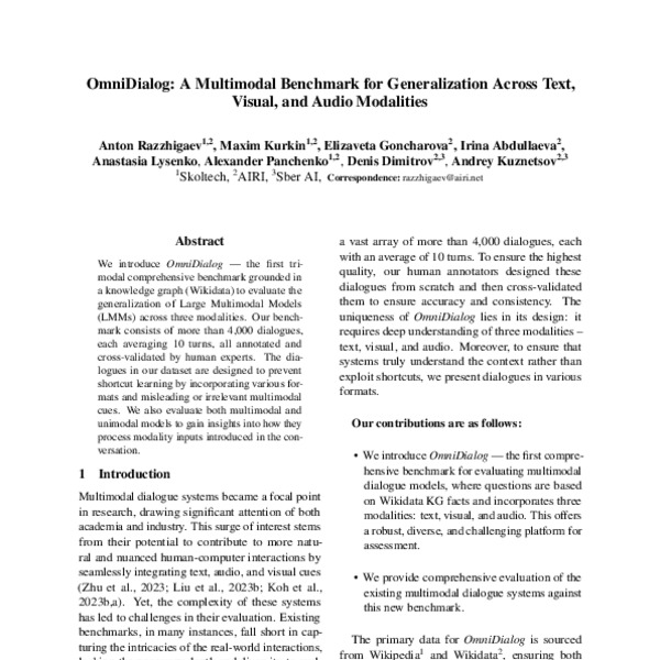 OmniDialog: A Multimodal Benchmark for Generalization Across Text ...