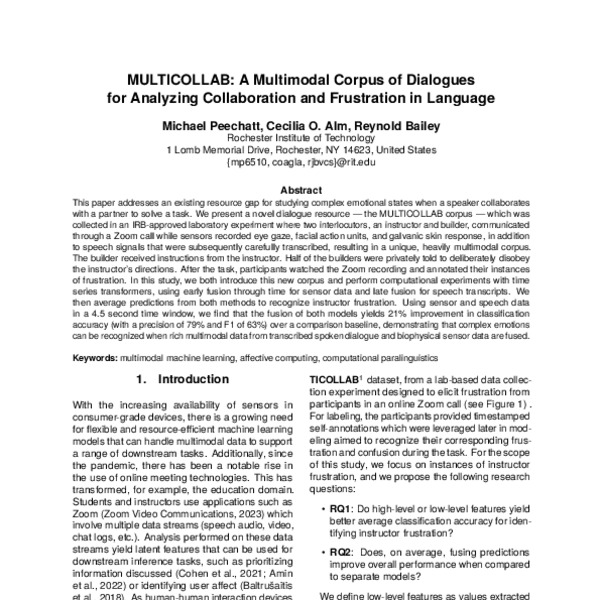 MULTICOLLAB: A Multimodal Corpus of Dialogues for Analyzing ...