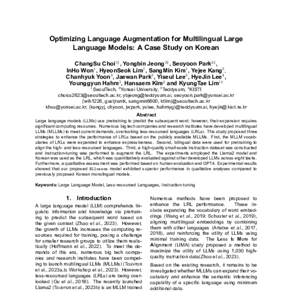 Optimizing Language Augmentation for Multilingual Large Language Models ...