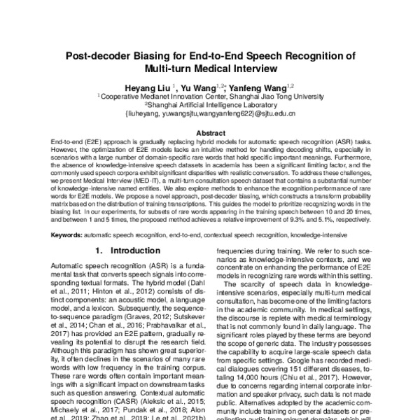 Post-decoder Biasing for End-to-End Speech Recognition of Multi-turn ...