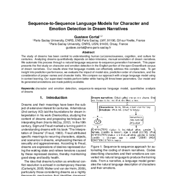 Sequence-to-Sequence Language Models for Character and Emotion ...