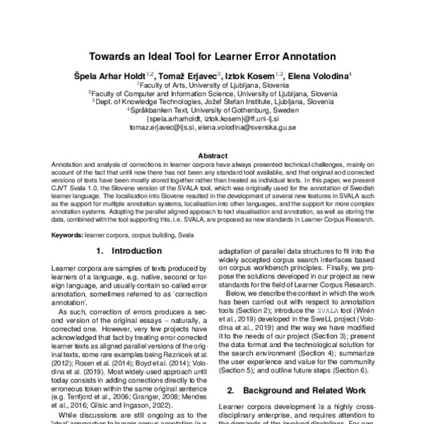 Towards an Ideal Tool for Learner Error Annotation - ACL Anthology