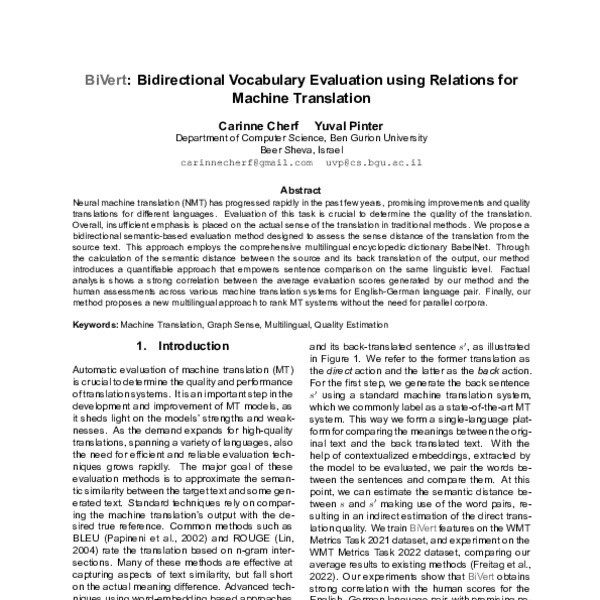 BiVert: Bidirectional Vocabulary Evaluation Using Relations for Machine ...