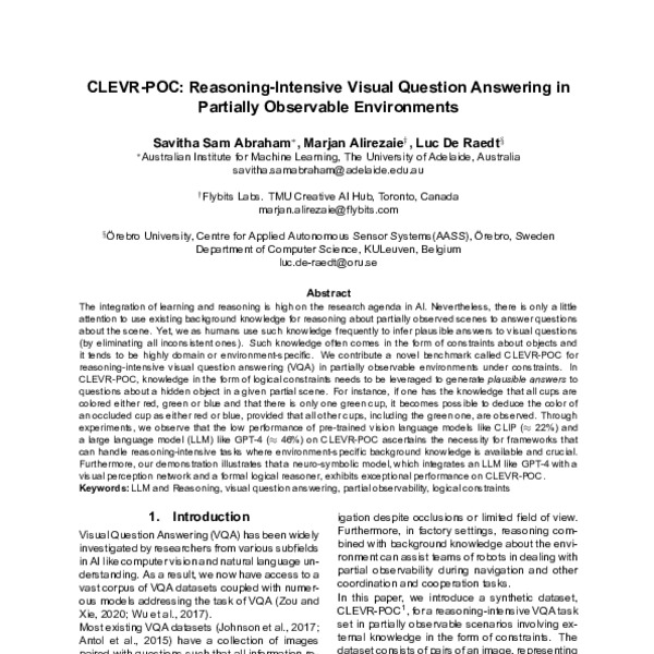 CLEVR-POC: Reasoning-Intensive Visual Question Answering in Partially ...