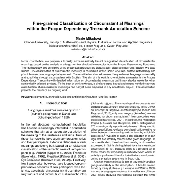 Fine-grained Classification of Circumstantial Meanings within the ...