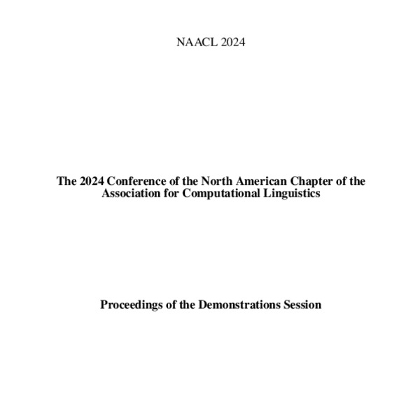 Proceedings of the 2024 Conference of the North American Chapter of the