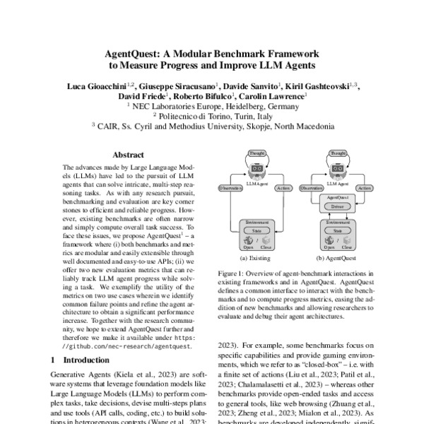 AgentQuest A Modular Benchmark Framework to Measure Progress and