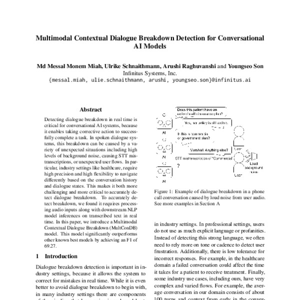 Multimodal Contextual Dialogue Breakdown Detection for Conversational