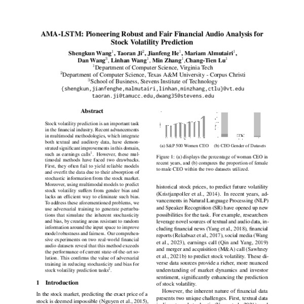 AMALSTM Pioneering Robust and Fair Financial Audio Analysis for Stock