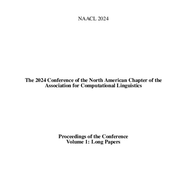 Proceedings of the 2024 Conference of the North American Chapter of the