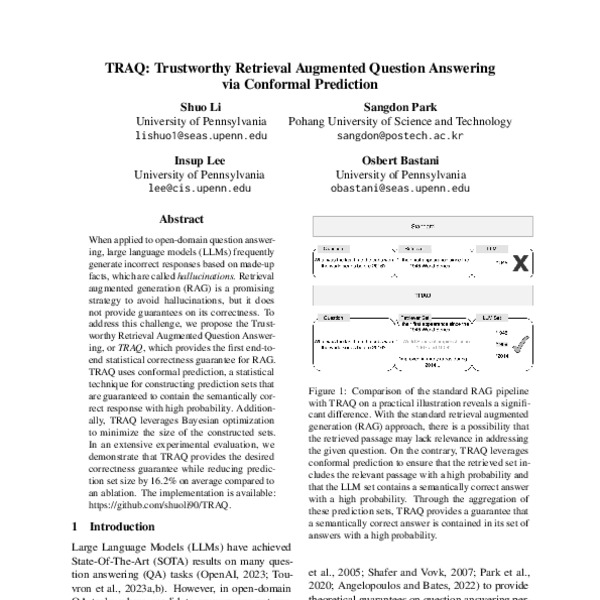 TRAQ: Trustworthy Retrieval Augmented Question Answering via Conformal ...