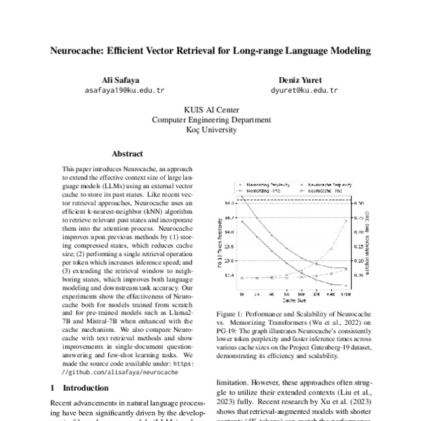 Neurocache Efficient Vector Retrieval for Longrange Language Modeling