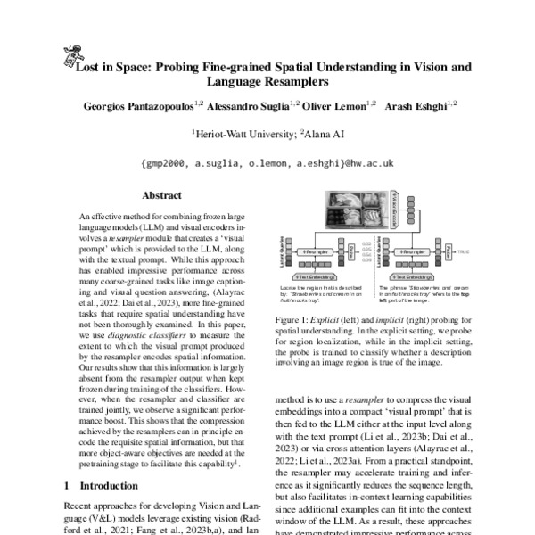 Lost in Space: Probing Fine-grained Spatial Understanding in Vision and ...