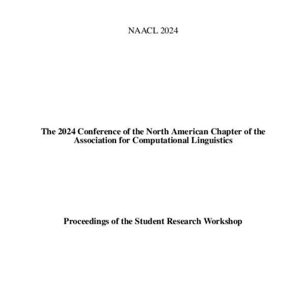 Proceedings of the 2024 Conference of the North American Chapter of the