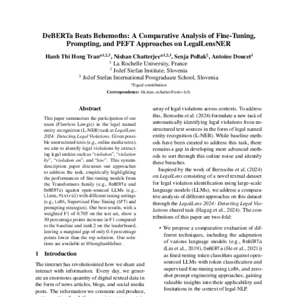 DeBERTa Beats Behemoths: A Comparative Analysis of Fine-Tuning ...