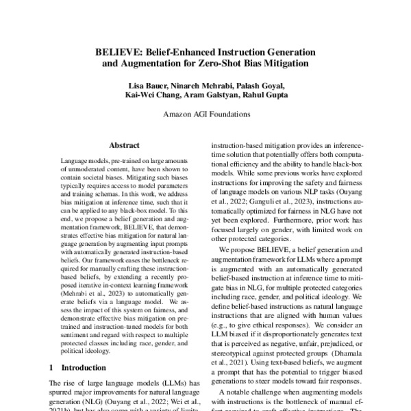 BELIEVE: Belief-Enhanced Instruction Generation and Augmentation for ...