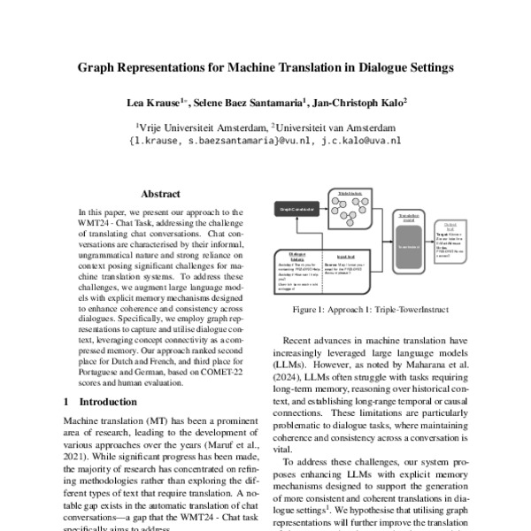 Graph Representations for Machine Translation in Dialogue Settings ...
