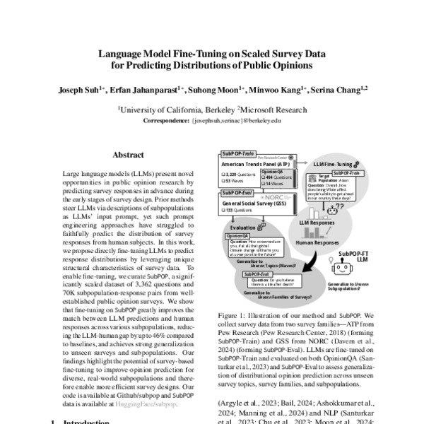 Language Model Fine-Tuning on Scaled Survey Data for Predicting ...