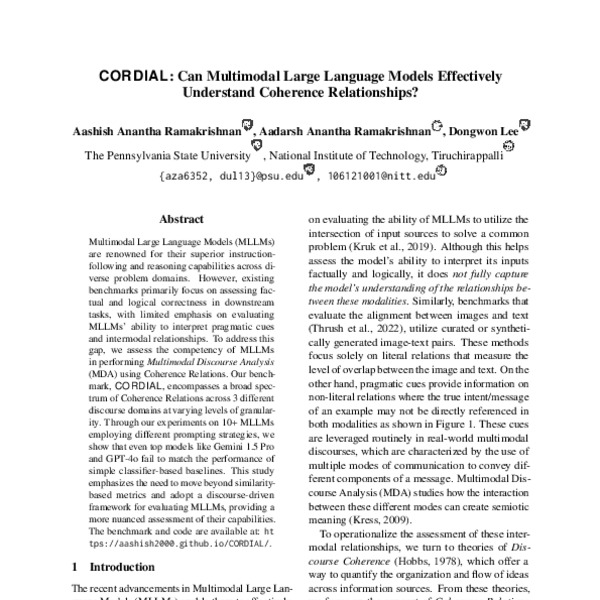 CORDIAL: Can Multimodal Large Language Models Effectively Understand ...