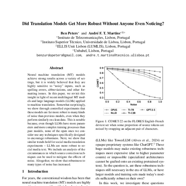 Did Translation Models Get More Robust Without Anyone Even Noticing ...