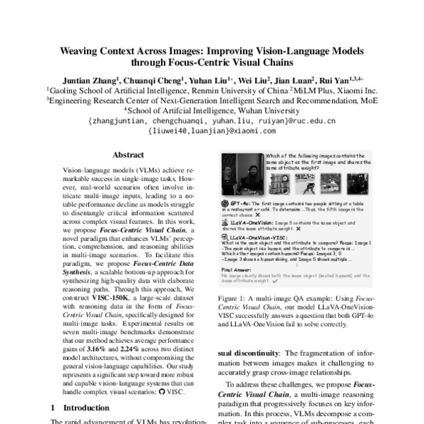 Weaving Context Across Images: Improving Vision-Language Models through ...