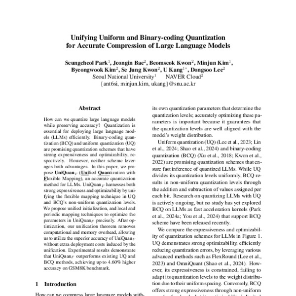 Unifying Uniform and Binary-coding Quantization for Accurate ...