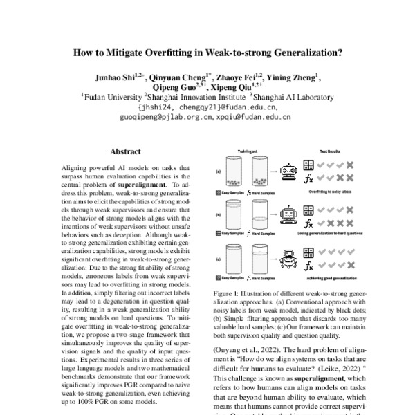 How to Mitigate Overfitting in Weak-to-strong Generalization? - ACL ...
