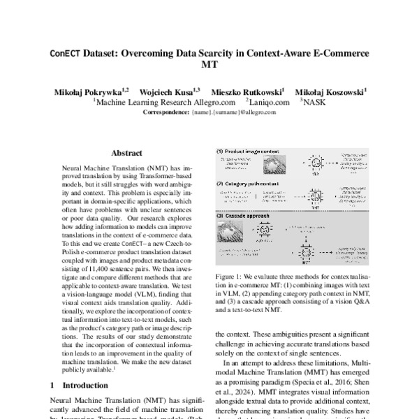 ConECT Dataset: Overcoming Data Scarcity in Context-Aware E-Commerce MT ...