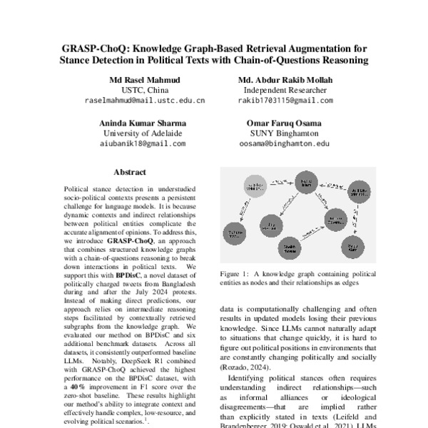 GRASP-ChoQ: Knowledge Graph-Based Retrieval Augmentation for Stance ...