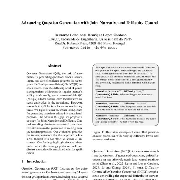 Advancing Question Generation with Joint Narrative and Difficulty ...
