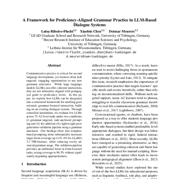 A Framework for Proficiency-Aligned Grammar Practice in LLM-Based ...