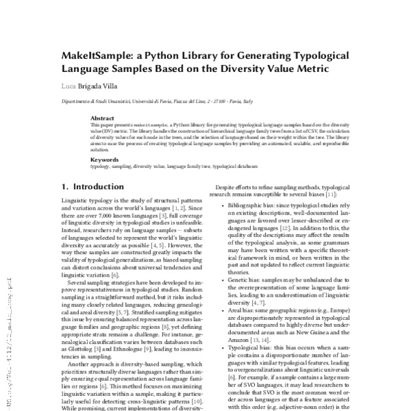 MakeItSample: A Python Library for Generating Typological Language ...