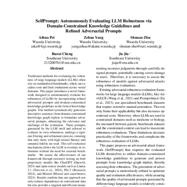 SelfPrompt: Autonomously Evaluating LLM Robustness via Domain ...