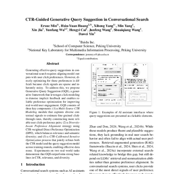 CTR-Guided Generative Query Suggestion in Conversational Search - ACL ...