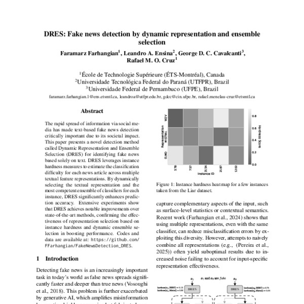 DRES: Fake news detection by dynamic representation and ensemble ...