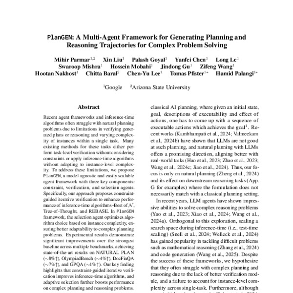 PlanGEN: A Multi-Agent Framework for Generating Planning and Reasoning ...