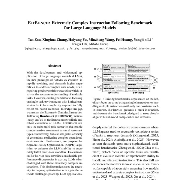 EIFBENCH: Extremely Complex Instruction Following Benchmark for Large ...