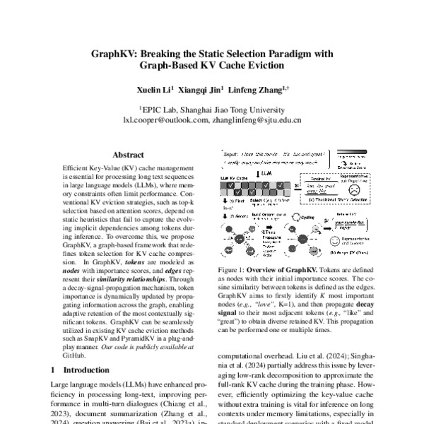 GraphKV: Breaking the Static Selection Paradigm with Graph-Based KV ...