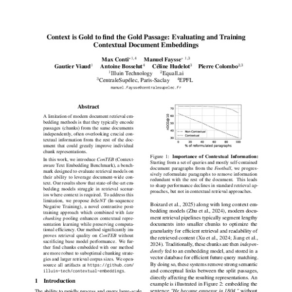 Context is Gold to find the Gold Passage: Evaluating and Training ...