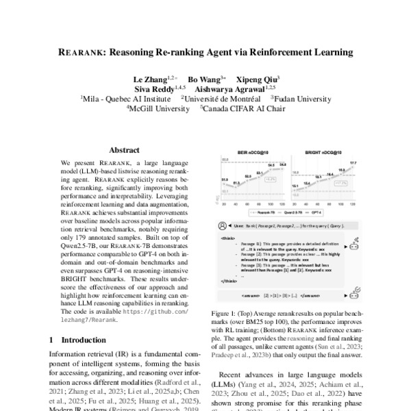 REARANK: Reasoning Re-ranking Agent via Reinforcement Learning - ACL ...