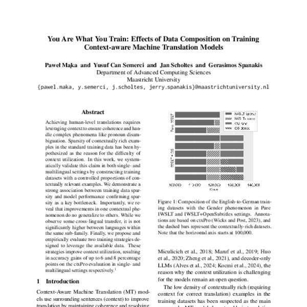 You Are What You Train: Effects of Data Composition on Training Context ...