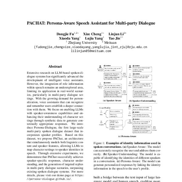 PACHAT: Persona-Aware Speech Assistant for Multi-party Dialogue - ACL ...