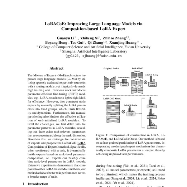 LoRACoE: Improving Large Language Model via Composition-based LoRA ...