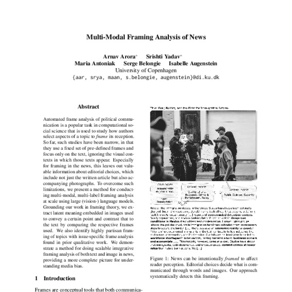 Multi-Modal Framing Analysis of News - ACL Anthology