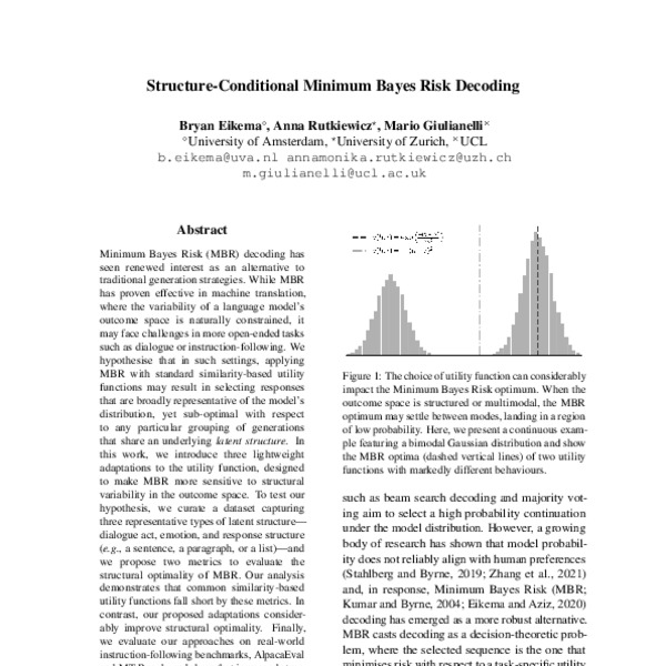 Structure-Conditional Minimum Bayes Risk Decoding - ACL Anthology
