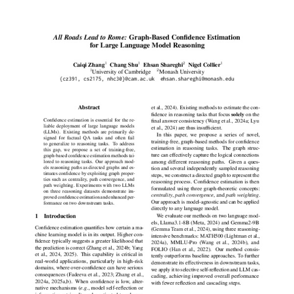 All Roads Lead to Rome: Graph-Based Confidence Estimation for Large ...