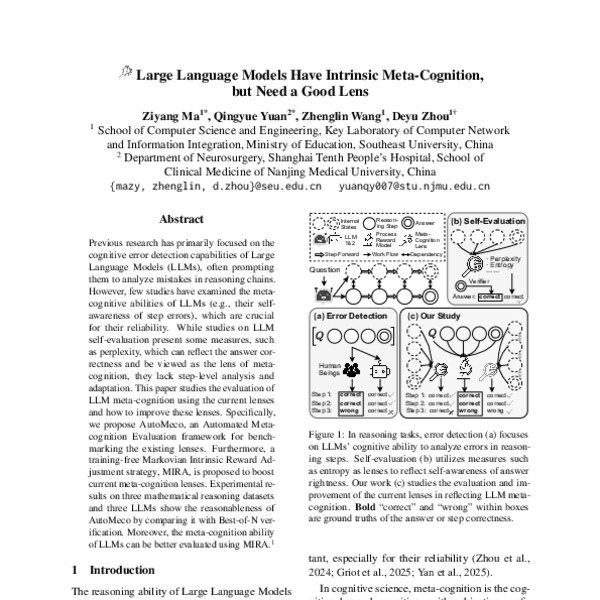 Large Language Models Have Intrinsic Meta-Cognition, but Need a Good ...