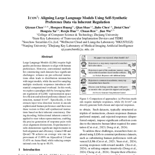 Icon2: Aligning Large Language Models Using Self-Synthetic Preference ...
