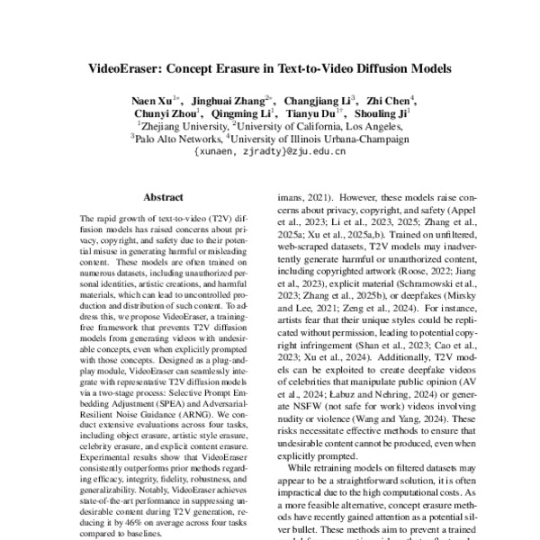 VideoEraser: Concept Erasure in Text-to-Video Diffusion Models - ACL ...